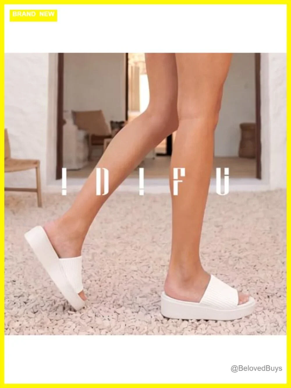 Comfortable Chunky Platform Wedge Sandals Slip On Open Toe Summer Slide